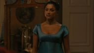 Kate Sharma’s teal gown (Image via Netflix)